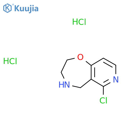 6-chloro-2H,3H,4H,5H-pyrido3,4-f1,4oxazepine dihydrochloride structure