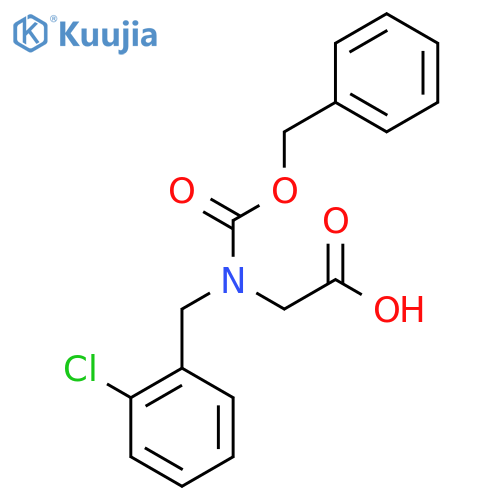 2-{[(Benzyloxy)carbonyl][(2-chlorophenyl)methyl]amino}acetic acid structure
