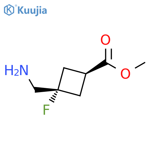 Cyclobutanecarboxylic acid, 3-(aminomethyl)-3-fluoro-, methyl ester, cis- structure