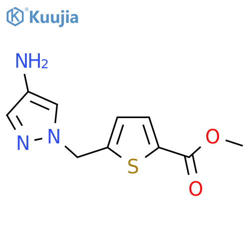 methyl 5-(4-amino-1H-pyrazol-1-yl)methylthiophene-2-carboxylate structure