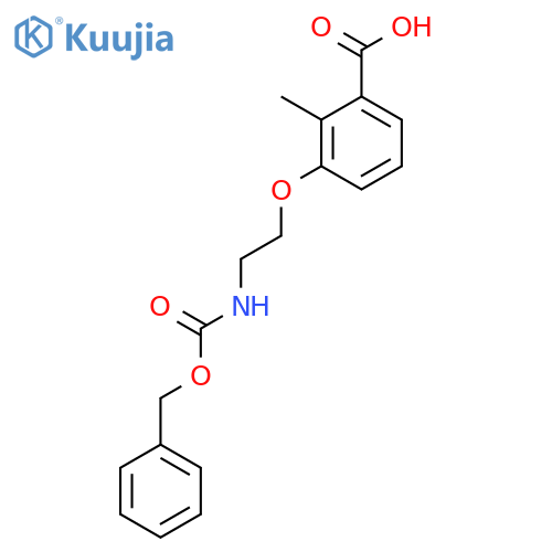 3-(2-{[(Benzyloxy)carbonyl]amino}ethoxy)-2-methylbenzoic acid structure