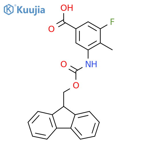 3-({(9H-fluoren-9-yl)methoxycarbonyl}amino)-5-fluoro-4-methylbenzoic acid structure