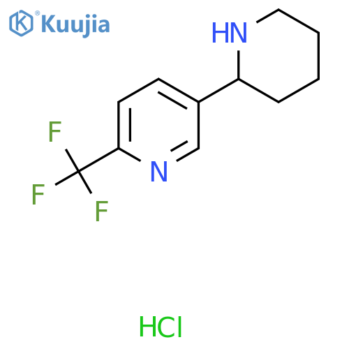 5-(piperidin-2-yl)-2-(trifluoromethyl)pyridine hydrochloride structure