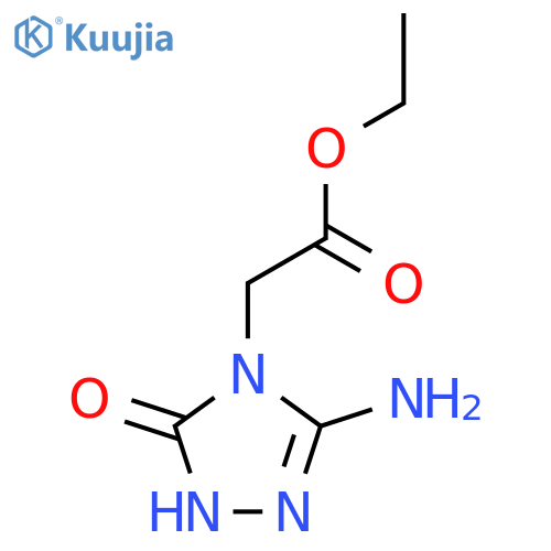 ethyl 2-(3-amino-5-oxo-4,5-dihydro-1H-1,2,4-triazol-4-yl)acetate structure