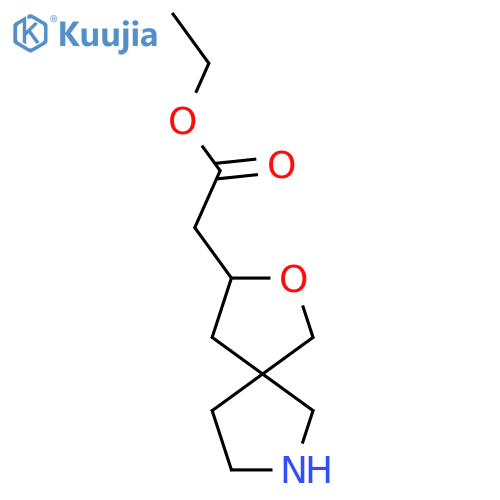 Ethyl 2-{2-oxa-7-azaspiro[4.4]nonan-3-yl}acetate structure
