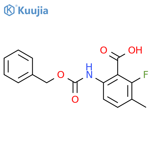 6-{(benzyloxy)carbonylamino}-2-fluoro-3-methylbenzoic acid structure