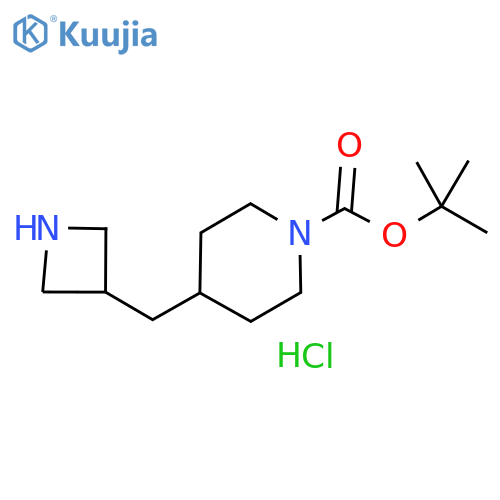 tert-butyl 4-(azetidin-3-yl)methylpiperidine-1-carboxylate hydrochloride structure
