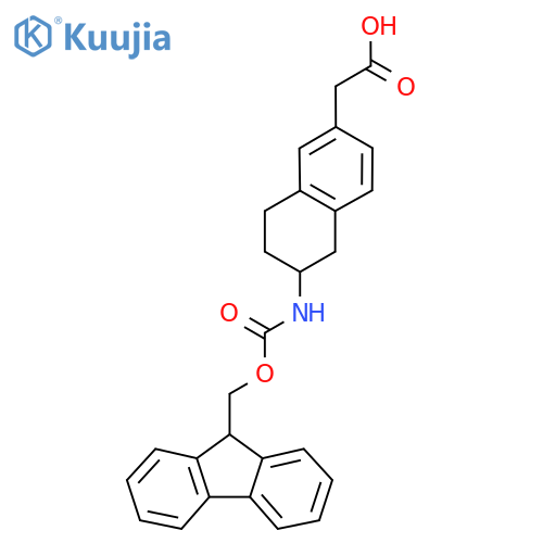 2-6-({(9H-fluoren-9-yl)methoxycarbonyl}amino)-5,6,7,8-tetrahydronaphthalen-2-ylacetic acid structure