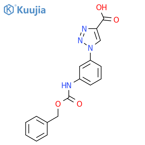 1-(3-{(benzyloxy)carbonylamino}phenyl)-1H-1,2,3-triazole-4-carboxylic acid structure