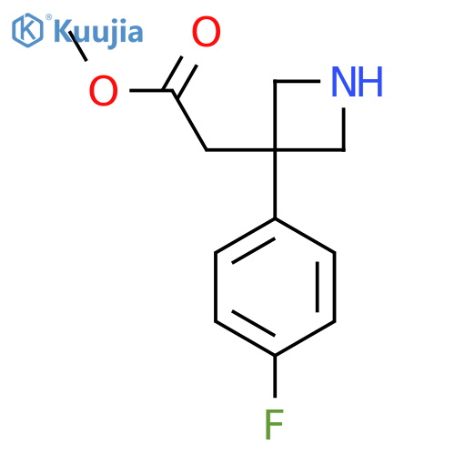 methyl 2-3-(4-fluorophenyl)azetidin-3-ylacetate structure