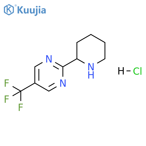2-(piperidin-2-yl)-5-(trifluoromethyl)pyrimidine hydrochloride structure