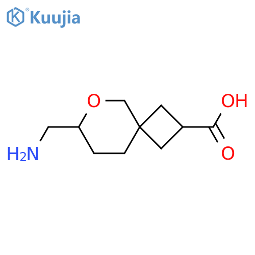 7-(aminomethyl)-6-oxaspiro3.5nonane-2-carboxylic acid structure