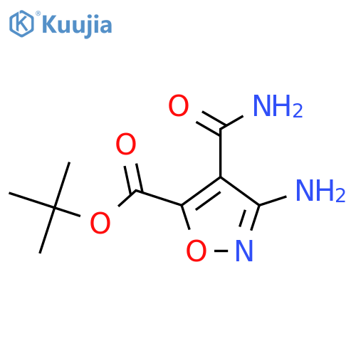 Tert-butyl 3-amino-4-carbamoyl-1,2-oxazole-5-carboxylate structure