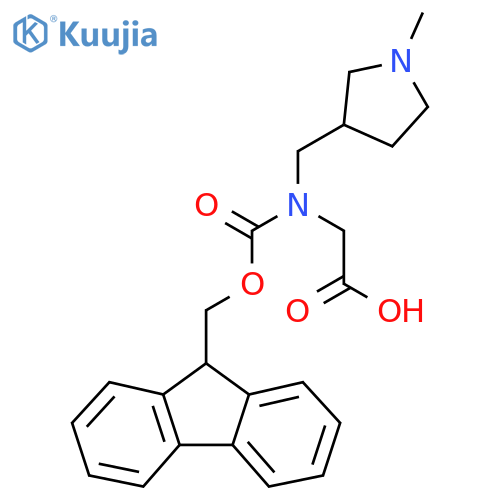 2-({(9H-fluoren-9-yl)methoxycarbonyl}(1-methylpyrrolidin-3-yl)methylamino)acetic acid structure