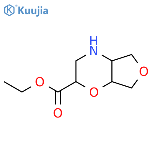 ethyl hexahydro-2H-furo[3,4-b][1,4]oxazine-2-carboxylate structure