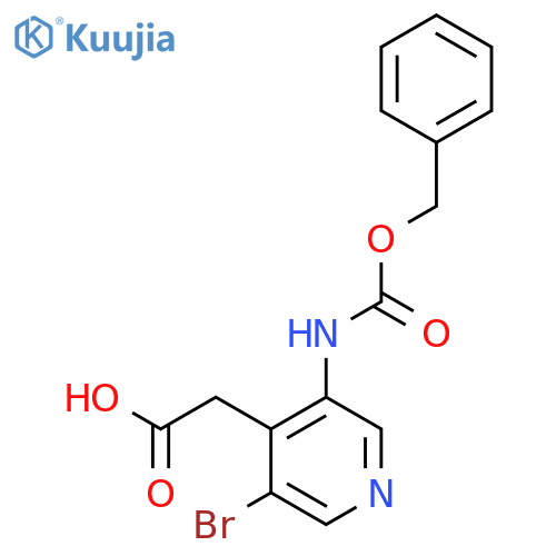 2-(3-{(benzyloxy)carbonylamino}-5-bromopyridin-4-yl)acetic acid structure