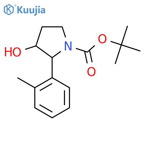 Tert-butyl 3-hydroxy-2-(2-methylphenyl)pyrrolidine-1-carboxylate structure