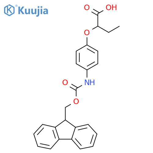 2-4-({(9H-fluoren-9-yl)methoxycarbonyl}amino)phenoxybutanoic acid structure