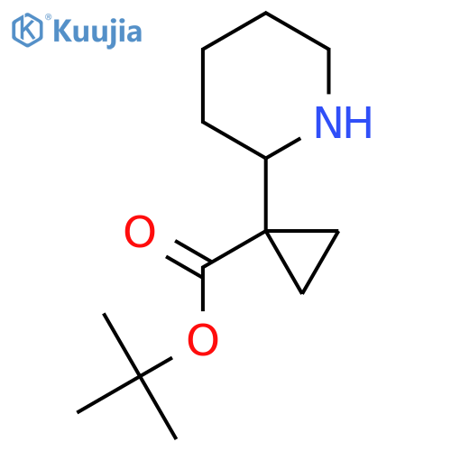 Tert-butyl 1-(piperidin-2-yl)cyclopropane-1-carboxylate structure