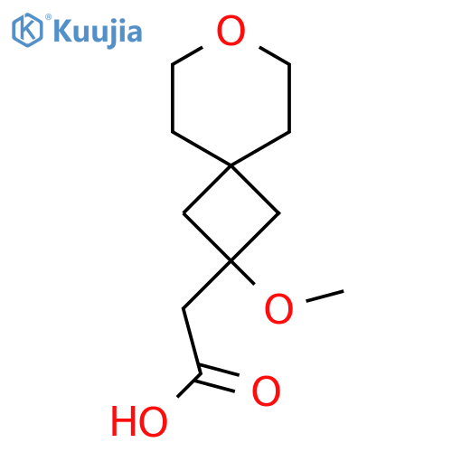 2-{2-methoxy-7-oxaspiro3.5nonan-2-yl}acetic acid structure