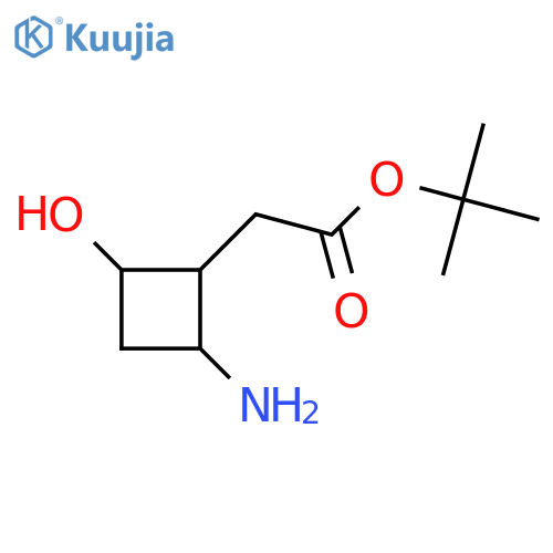Tert-butyl 2-(2-amino-4-hydroxycyclobutyl)acetate structure