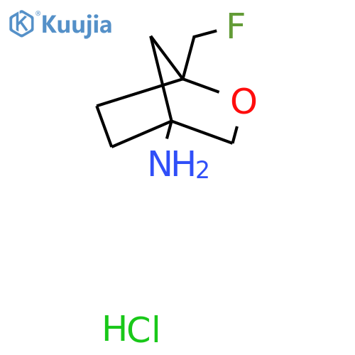 1-(fluoromethyl)-2-oxabicyclo2.2.1heptan-4-amine hydrochloride structure