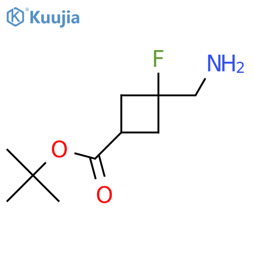 tert-butyl (1s,3s)-3-(aminomethyl)-3-fluorocyclobutane-1-carboxylate structure