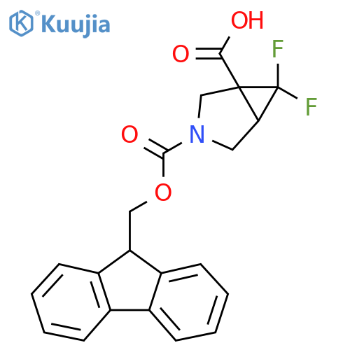 3-{(9H-fluoren-9-yl)methoxycarbonyl}-6,6-difluoro-3-azabicyclo3.1.0hexane-1-carboxylic acid structure