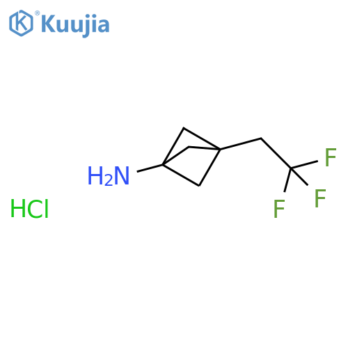 3-(2,2,2-trifluoroethyl)bicyclo1.1.1pentan-1-amine hydrochloride structure