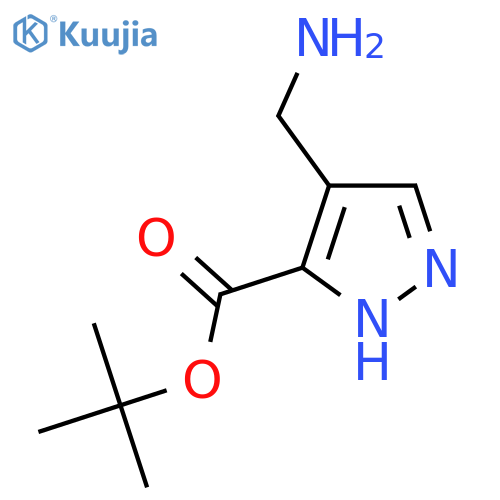 tert-butyl 4-(aminomethyl)-1H-pyrazole-3-carboxylate structure