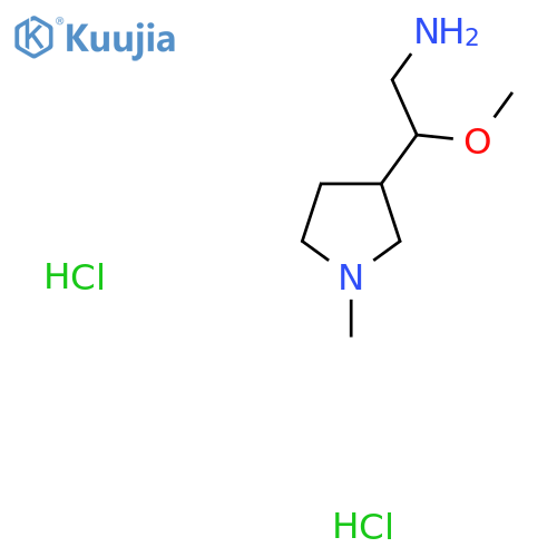 2-methoxy-2-(1-methylpyrrolidin-3-yl)ethan-1-amine dihydrochloride structure