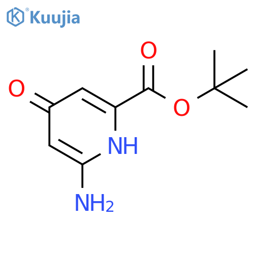 Tert-butyl 6-amino-4-hydroxypyridine-2-carboxylate structure