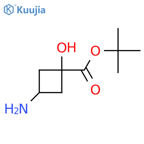Tert-butyl 3-amino-1-hydroxycyclobutane-1-carboxylate structure