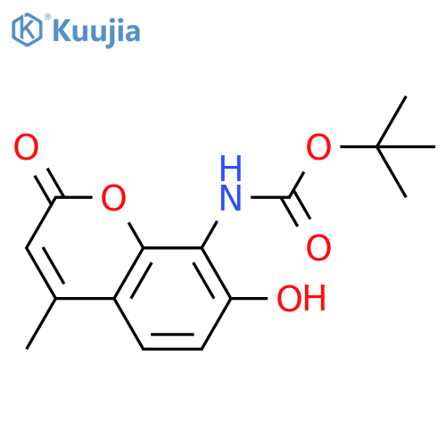 tert-butyl N-(7-hydroxy-4-methyl-2-oxo-2H-chromen-8-yl)carbamate structure
