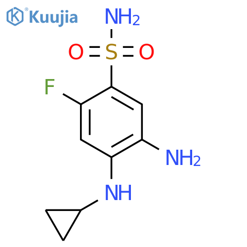 5-Amino-4-(cyclopropylamino)-2-fluorobenzene-1-sulfonamide structure