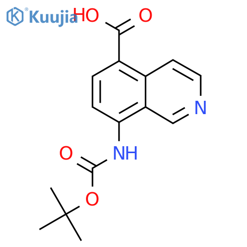 8-{(tert-butoxy)carbonylamino}isoquinoline-5-carboxylic acid structure