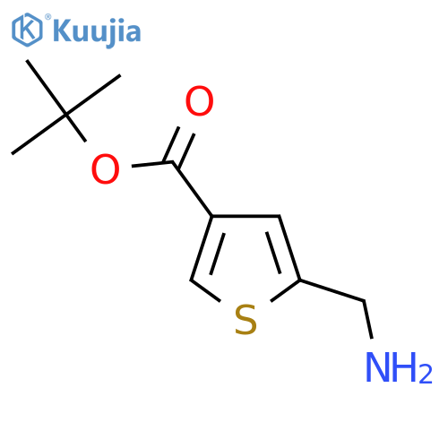 Tert-butyl 5-(aminomethyl)thiophene-3-carboxylate structure