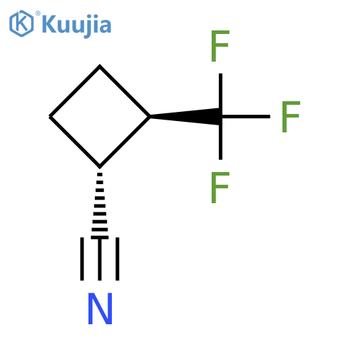 rac-(1R,2R)-2-(trifluoromethyl)cyclobutane-1-carbonitrile, trans structure