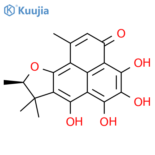 3H-Phenaleno[1,2-b]furan-3-one,8,9-dihydro-4,5,6,7-tetrahydroxy-1,8,8,9-tetramethyl-, (9R)- structure
