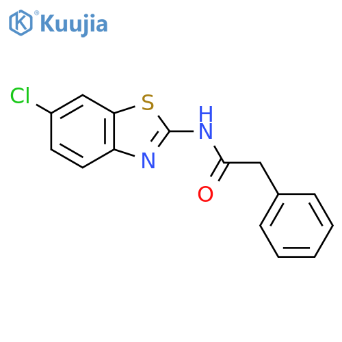 N-(6-chloro-1,3-benzothiazol-2-yl)-2-phenylacetamide structure