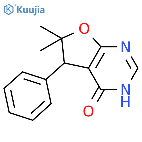 Furo[2,3-d]pyrimidin-4(3H)-one,5,6-dihydro-6,6-dimethyl-5-phenyl- structure