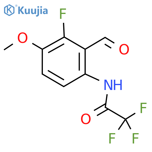 2,2,2-Trifluoro-N-(3-fluoro-2-formyl-4-methoxyphenyl)acetamide structure