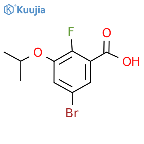 5-Bromo-2-fluoro-3-isopropoxybenzoic acid structure