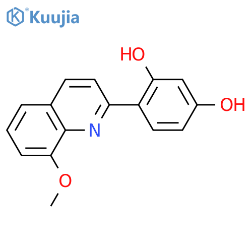 1,3-Benzenediol, 4-(8-methoxy-2-quinolinyl)- structure