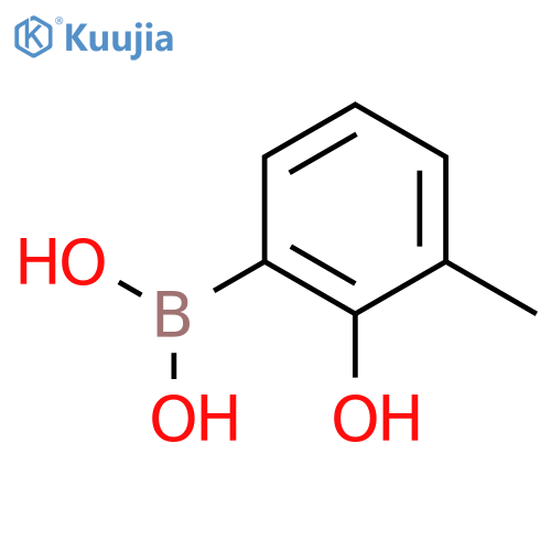 2-Hydroxy-3-methylphenylboronic acid structure