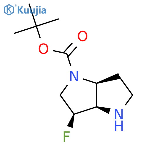 Tert-butyl rel-(3AS,6S,6AR)-6-fluoro-2,3,3A,5,6,6A-hexahydro-1H-pyrrolo[3,2-B]pyrrole-4-carboxylate structure