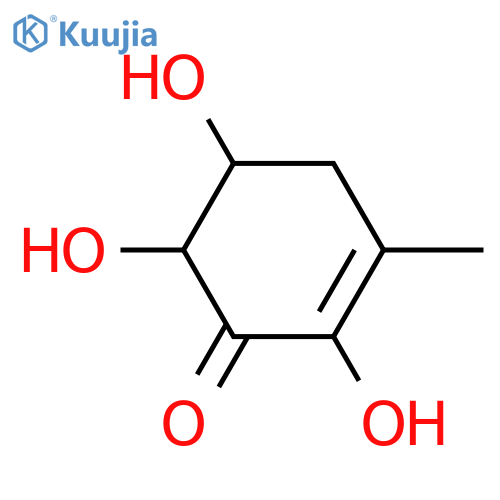 2,5,6-Trihydroxy-3-methyl-2-cyclohexen-1-one; (5R,6R)-form structure