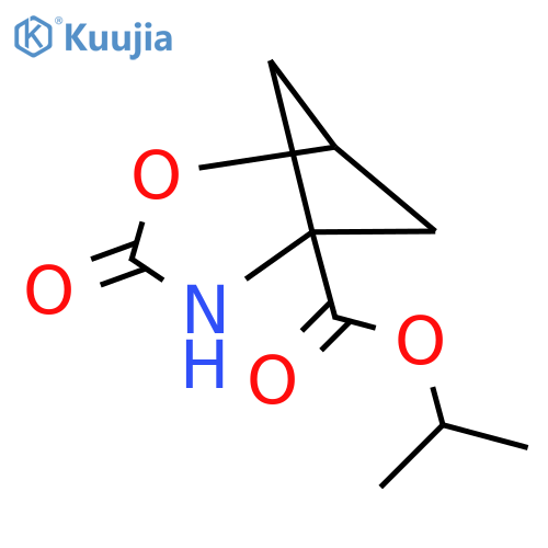 Isopropyl 3-oxo-2-oxa-4-azabicyclo[3.1.1]heptane-5-carboxylate structure