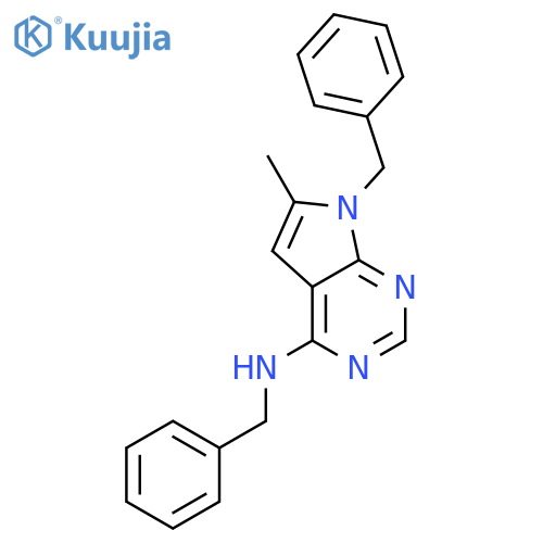 7H-Pyrrolo[2,3-d]pyrimidin-4-amine,6-methyl-N,7-bis(phenylmethyl)- structure