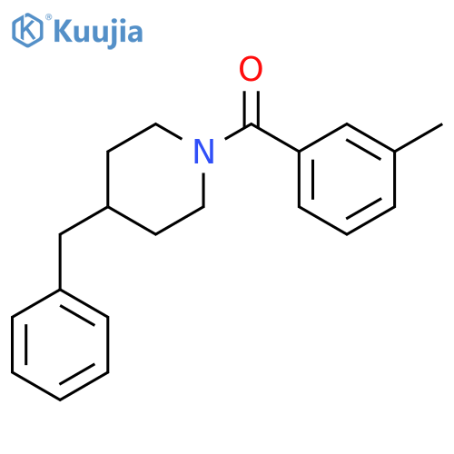 4-benzyl-1-(3-methylbenzoyl)piperidine structure